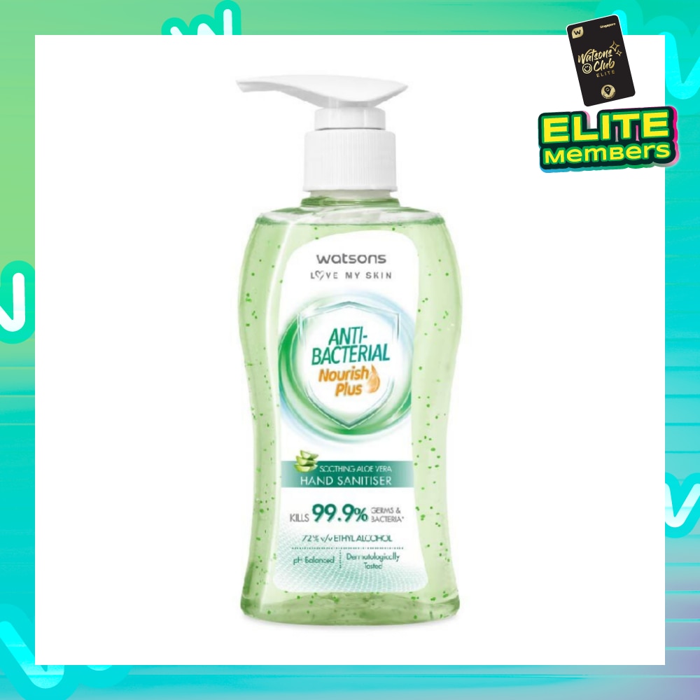 Anti Bacterial Nourish Plus Soothing Aloe Vera Hand Sanitiser (Kills 99.9% Germs And Bacteria*) 200ml