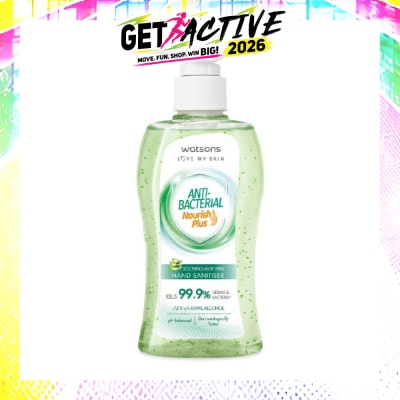 WATSONS - Anti Bacterial Nourish Plus Soothing Aloe Vera Hand Sanitiser (Kills 99.9% Germs And Bacteria*) 200ml image