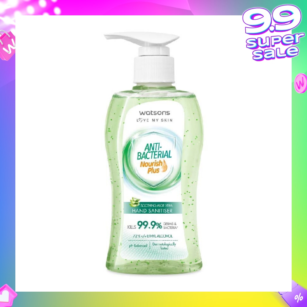 Anti Bacterial Nourish Plus Soothing Aloe Vera Hand Sanitiser (Kills 99.9% Germs And Bacteria*) 200ml