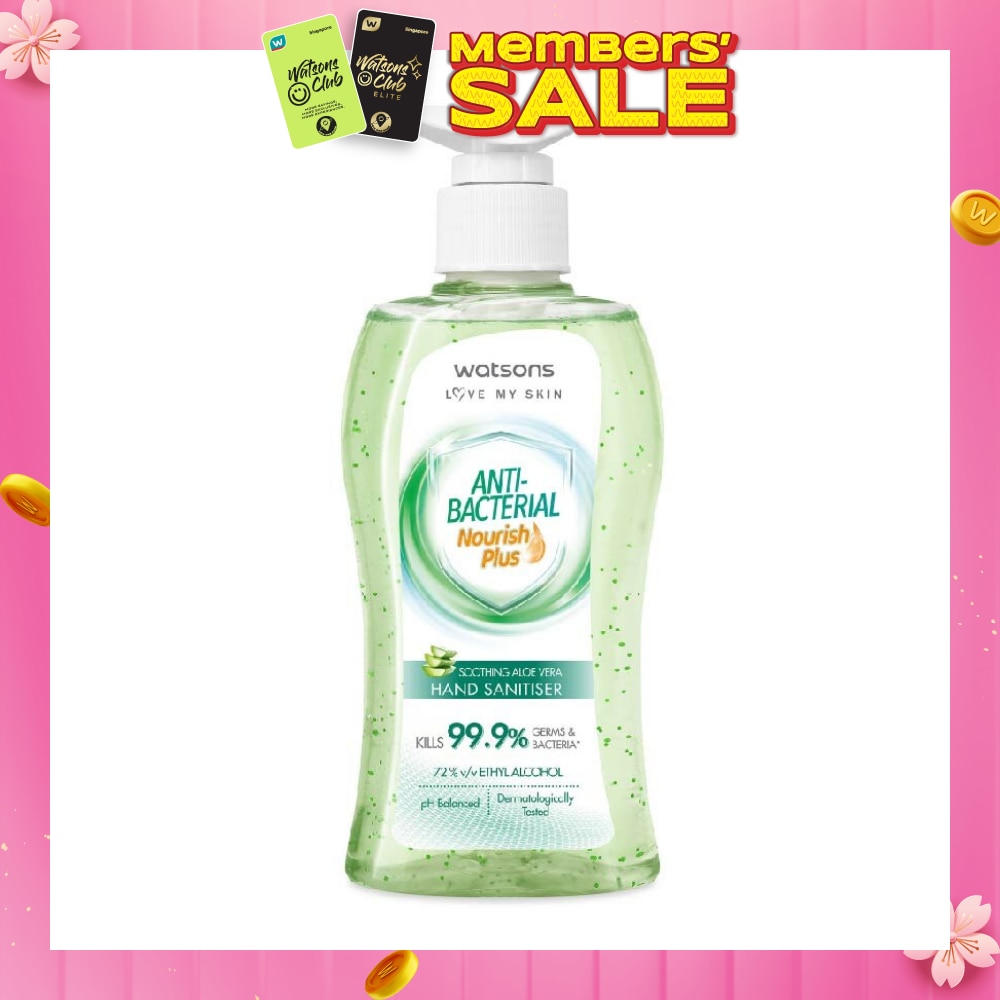 Anti Bacterial Nourish Plus Soothing Aloe Vera Hand Sanitiser (Kills 99.9% Germs And Bacteria*) 200ml