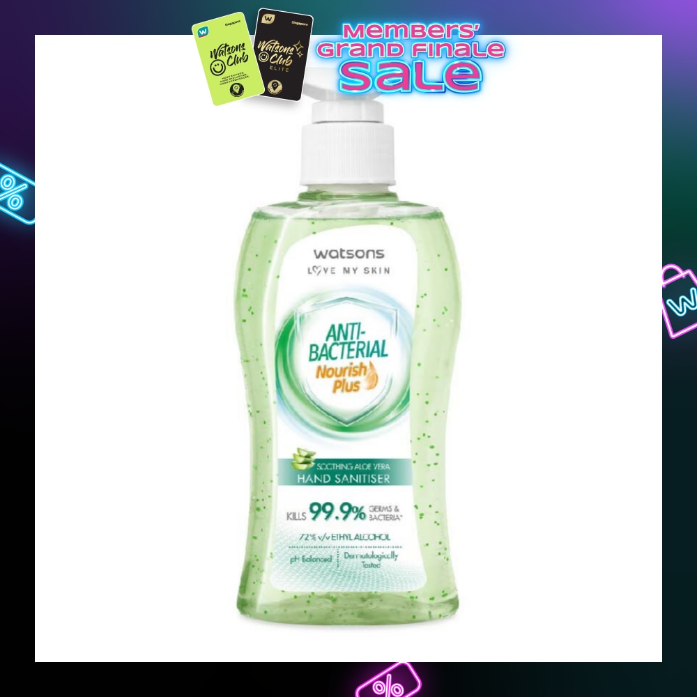 Anti Bacterial Nourish Plus Soothing Aloe Vera Hand Sanitiser (Kills 99.9% Germs And Bacteria*) 200ml