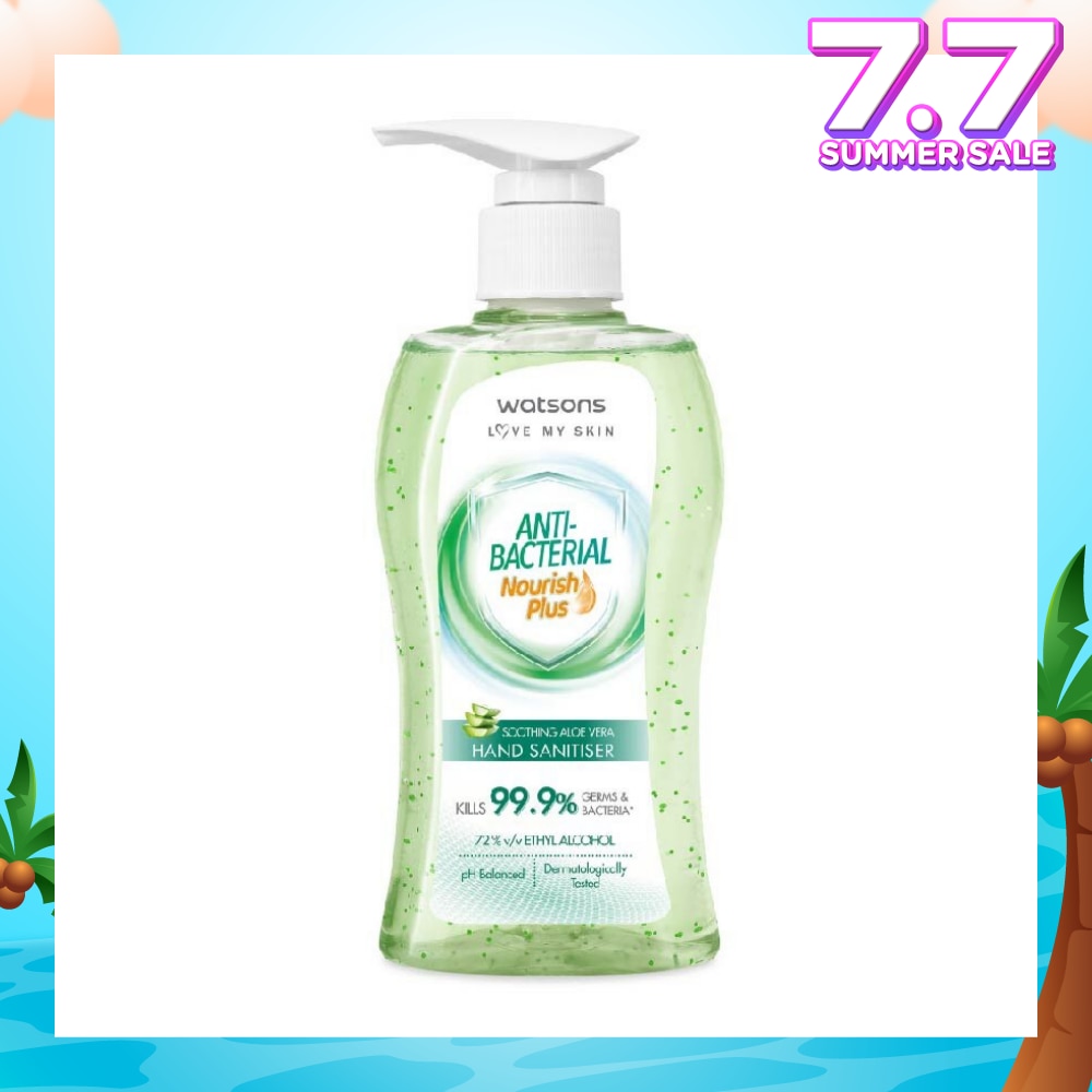 Anti Bacterial Nourish Plus Soothing Aloe Vera Hand Sanitiser (Kills 99.9% Germs And Bacteria*) 200ml