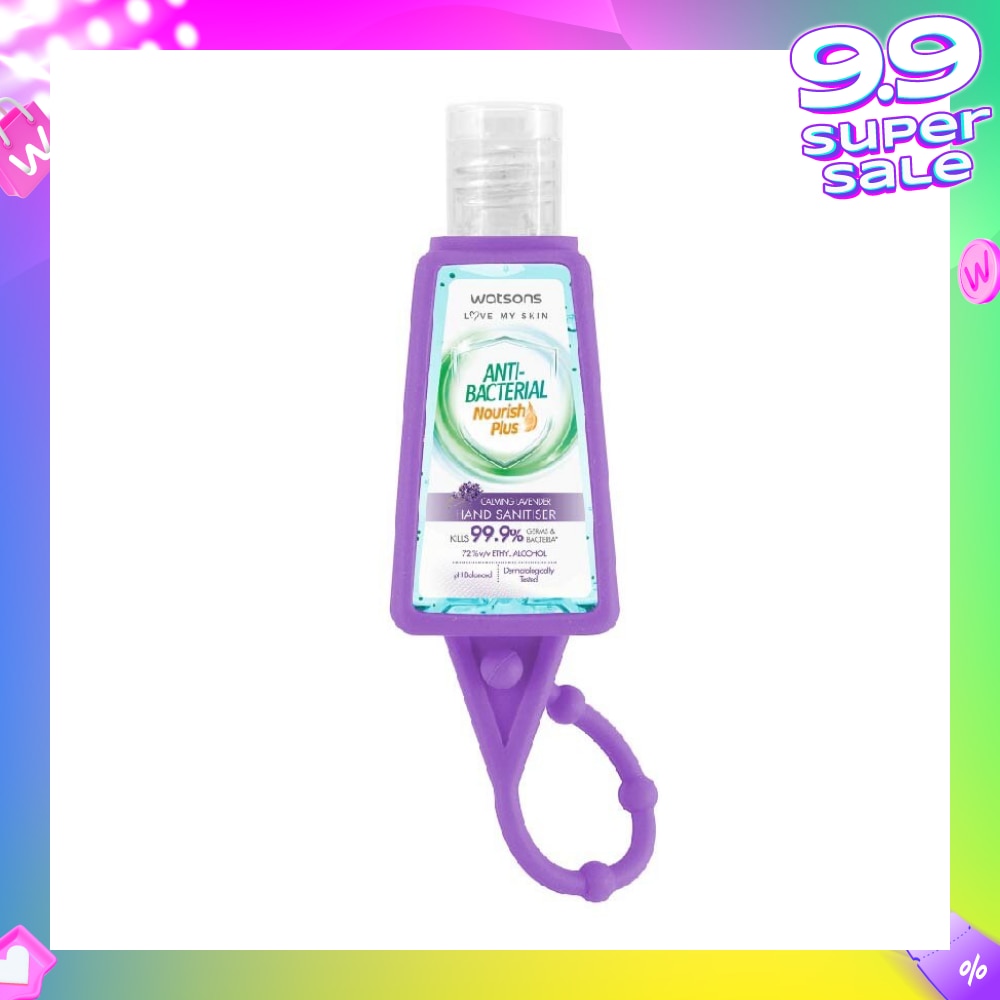 Anti Bacterial Nourish Plus Calming Lavender Hand Sanitiser (Kills 99.9% Germs And Bacteria*) 30ml
