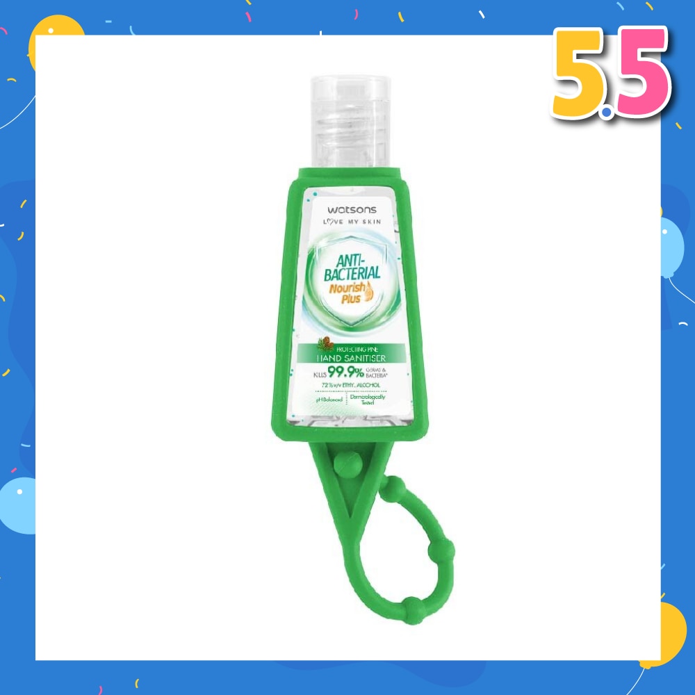 Anti Bacterial Nourish Plus, Protecting Pine Hand Sanitiser (Kills 99.9% Germs And Bacteria*) 30ml