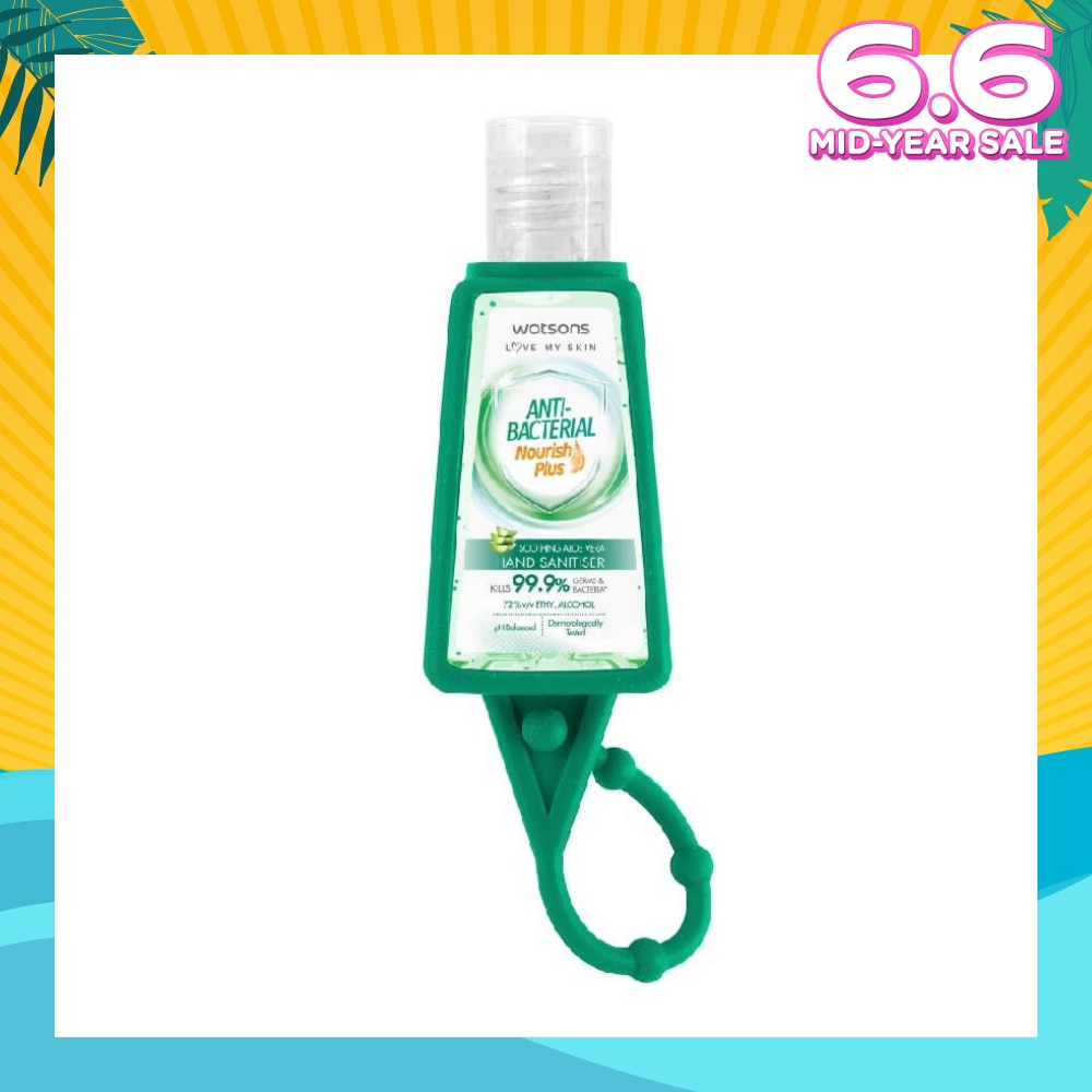 Anti Bacterial Nourish Plus, Soothing Aloe Vera Hand Sanitiser (Kills 99.9% Germs And Bacteria*) 30ml