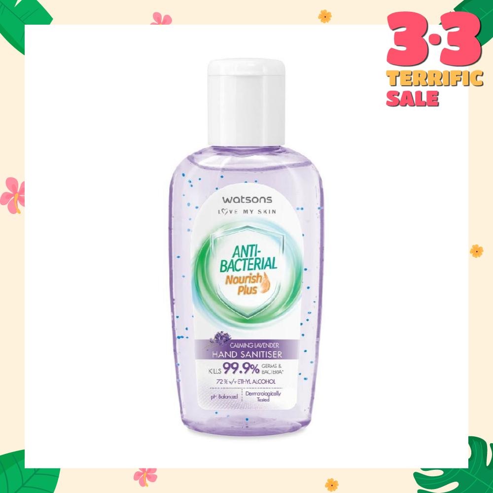 Anti Bacterial Nourish Plus, Calming Lavender Hand Sanitiser (Kills 99.9% Germs And Bacteria*) 60ml