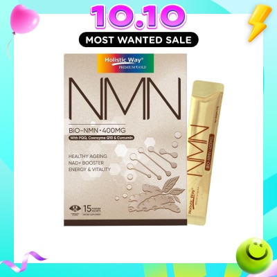 HOLISTIC WAY Bio NMN 400mg For Healthy Ageing, NAD+ Booster, Energy, and Vitality 3.5g x 15s image