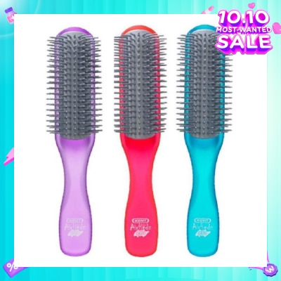 KENT BRUSHES Ahglo1 Airhedz Glo (Half Radial Non Scratch Ionic Hair Brush) Raspberry/Aqua Blue/Purple. 1s