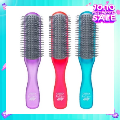 KENT BRUSHES Ahglo1 Airhedz Glo (Half Radial Non Scratch Ionic Hair Brush) Raspberry/Aqua Blue/Purple. 1s