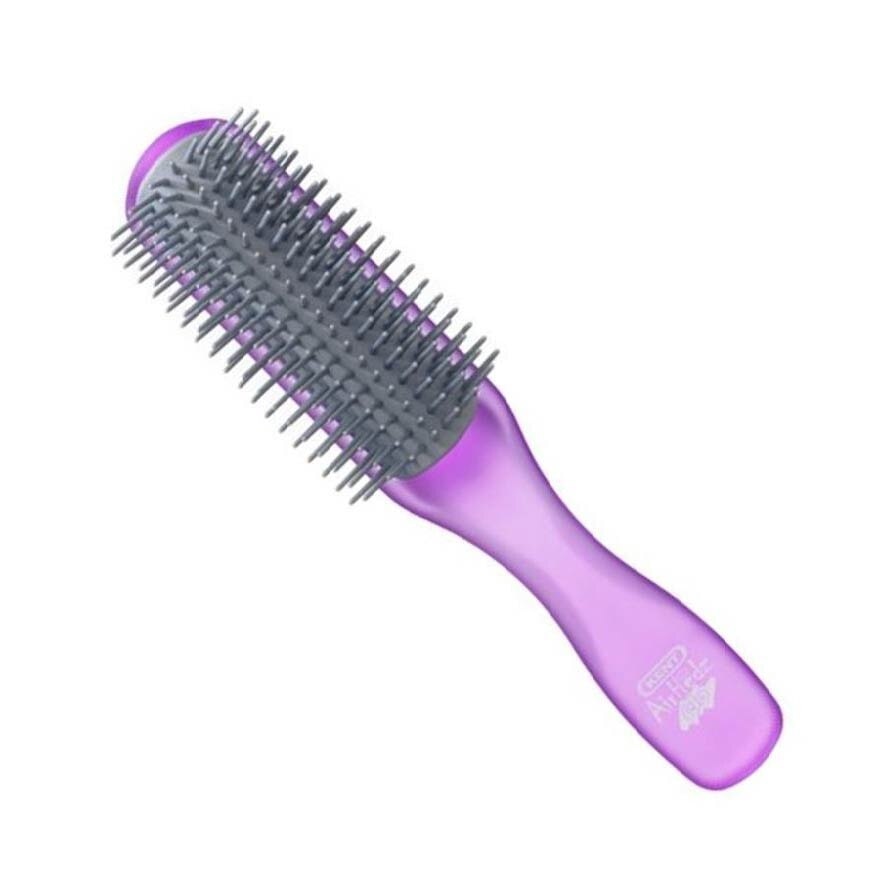 Ahglo1 Airhedz Glo (Half Radial Non Scratch Ionic Hair Brush) Raspberry/Aqua Blue/Purple. 1s