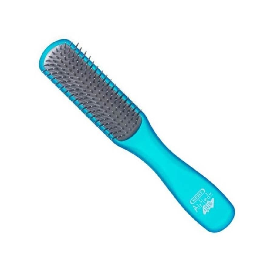 Ahglo2 Airhedz Glo (Flat Non Scratch Anti Static Ionic Hair Brush) Raspberry/Aqua Blue/Purple. 1s