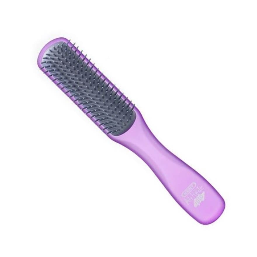 Ahglo2 Airhedz Glo (Flat Non Scratch Anti Static Ionic Hair Brush) Raspberry/Aqua Blue/Purple. 1s