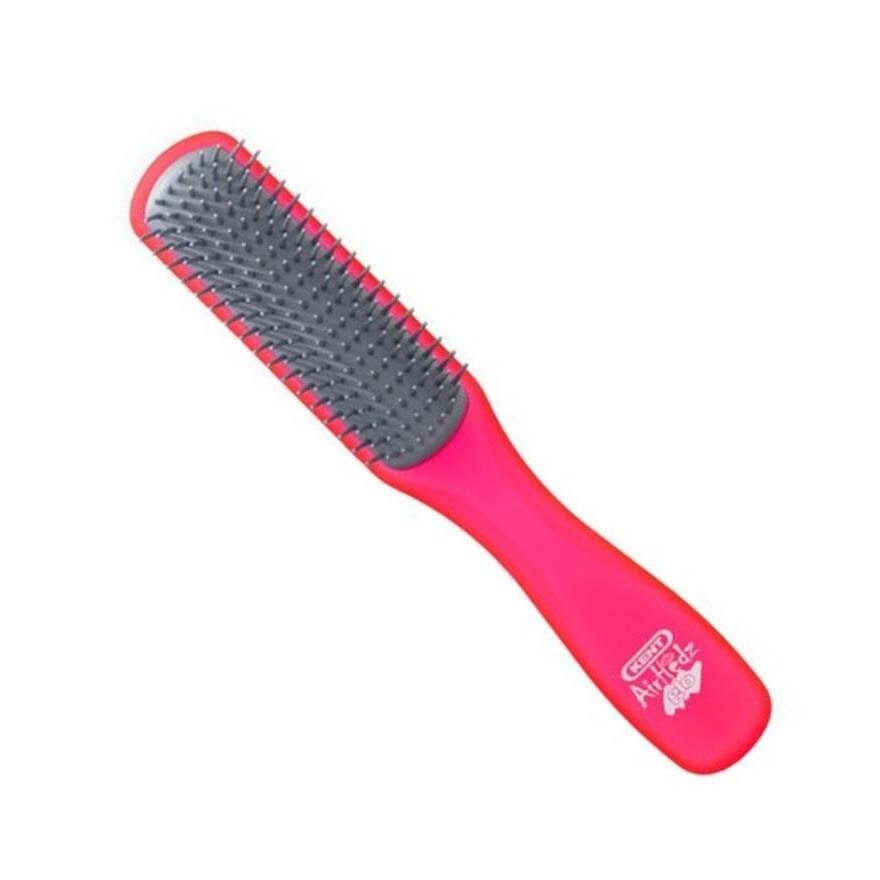 Ahglo2 Airhedz Glo (Flat Non Scratch Anti Static Ionic Hair Brush) Raspberry/Aqua Blue/Purple. 1s