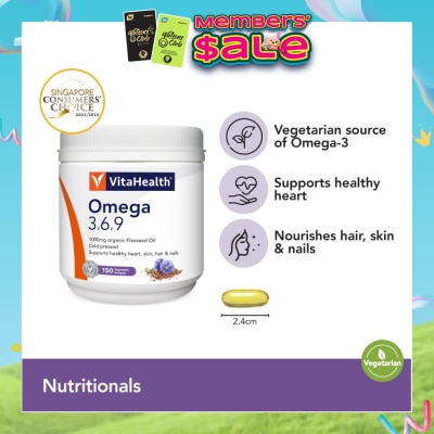 VITAHEALTH - Omega 3,6,9&nbsp;(Supports Healthy Heart, Skin, Joint And Digestive Health) 150s