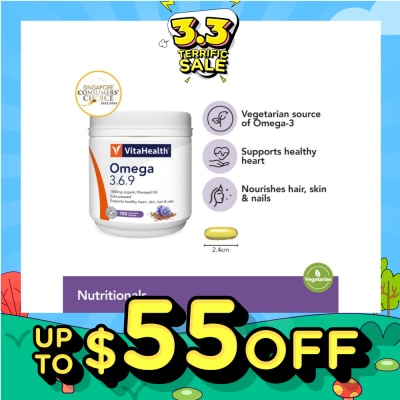 VITAHEALTH Omega 3,6,9&nbsp;(Supports Healthy Heart, Skin, Joint And Digestive Health) 150s