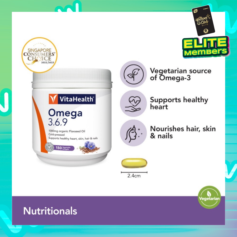 Omega 3,6,9 (Supports Healthy Heart, Skin, Joint And Digestive Health) 150s