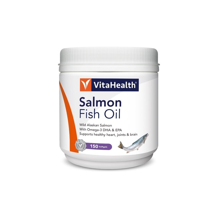 Salmon Fish Oil (Supports Skin, Heart, Joints & Brain Health) 150s