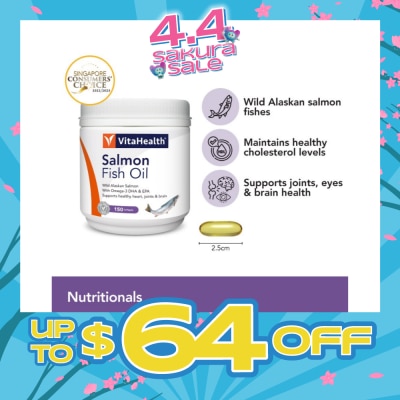 VITAHEALTH - Salmon Fish Oil (Supports Skin, Heart, Joints & Brain Health) 150s