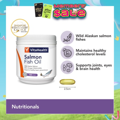 VITAHEALTH - Salmon Fish Oil (Supports Skin, Heart, Joints & Brain Health) 150s