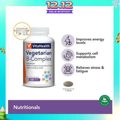 VITAHEALTH Vegetarian B Complex (Goodness Of B Vitamins And Mineral In One Convenient Tablet) 120s