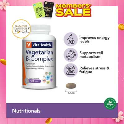 VITAHEALTH Vegetarian B Complex (Goodness Of B Vitamins And Mineral In One Convenient Tablet) 120s