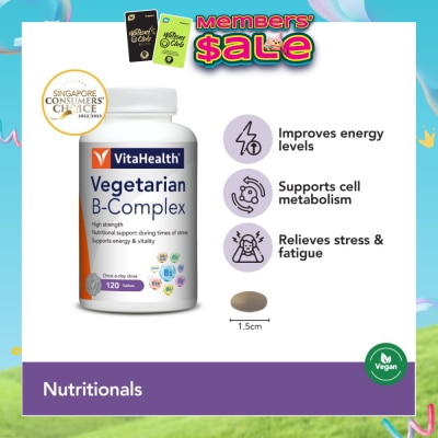 VITAHEALTH - Vegetarian B Complex (Goodness Of B Vitamins And Mineral In One Convenient Tablet) 120s