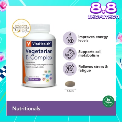 VITAHEALTH Vegetarian B Complex (Goodness Of B Vitamins And Mineral In One Convenient Tablet) 120s