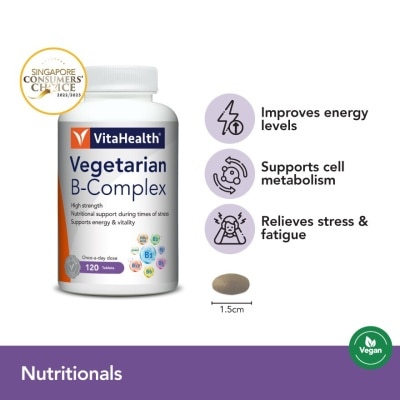 VITAHEALTH Vegetarian B Complex (Goodness Of B Vitamins And Mineral In One Convenient Tablet) 120s