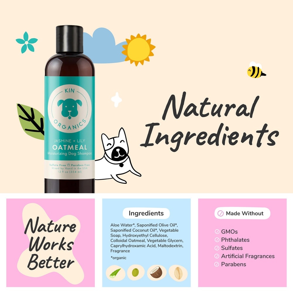 Jasmine + Lily Oatmeal Moisturizing Dog Shampoo 354ml