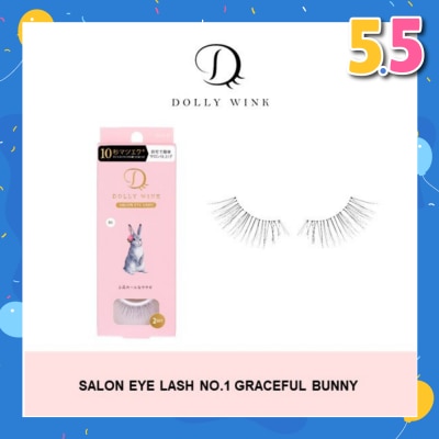 DOLLY WINK Salon Eye Lash No.1 (Suitable For Daily Usage, Reusable) 2s