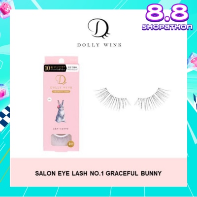 DOLLY WINK Salon Eye Lash No.1 (Suitable For Daily Usage, Reusable) 2s