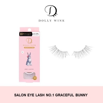 DOLLY WINK Salon Eye Lash No.1 (Suitable For Daily Usage, Reusable) 2s