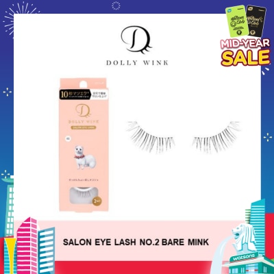 DOLLY WINK Salon Eye Lash No.2 (Suitable For Daily Usage, Reusable) 2s