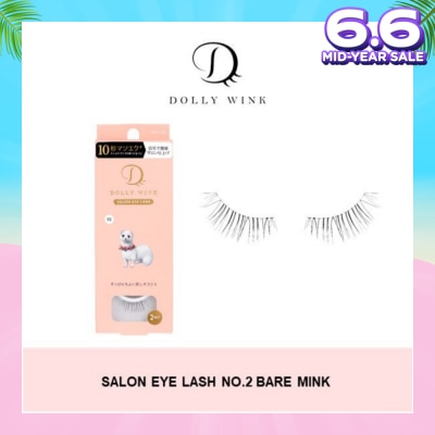DOLLY WINK Salon Eye Lash No.2 (Suitable For Daily Usage, Reusable) 2s