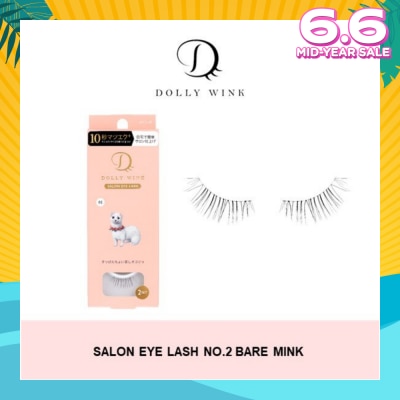 DOLLY WINK Salon Eye Lash No.2 (Suitable For Daily Usage, Reusable) 2s