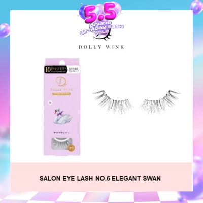 DOLLY WINK - Salon Eye Lash No.6 (Suitable For Daily Usage, Reusable) 2s