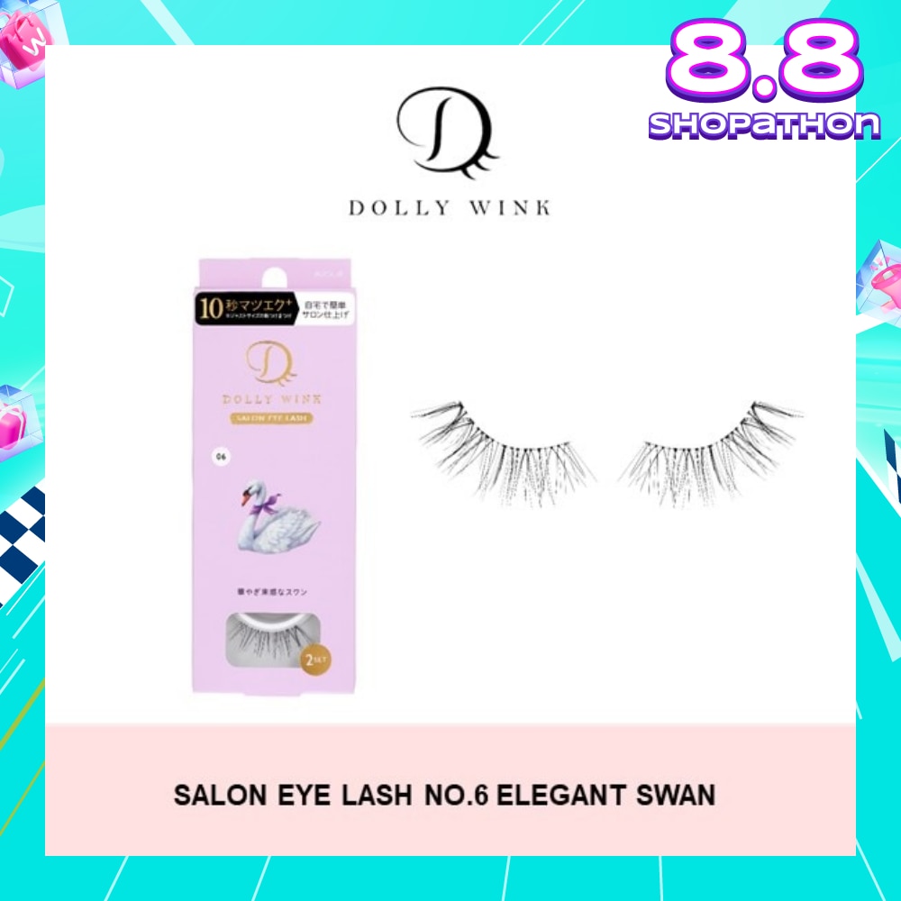 Salon Eye Lash No.6 (Suitable For Daily Usage, Reusable) 2s