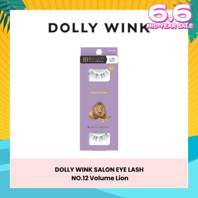 DOLLY WINK Salon Eye Lash No.12 (Suitable For Daily Usage, Reusable) 2s