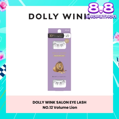DOLLY WINK Salon Eye Lash No.12 (Suitable For Daily Usage, Reusable) 2s