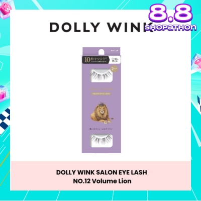 DOLLY WINK Salon Eye Lash No.12 (Suitable For Daily Usage, Reusable) 2s
