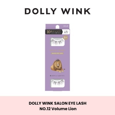 DOLLY WINK Salon Eye Lash No.12 (Suitable For Daily Usage, Reusable) 2s