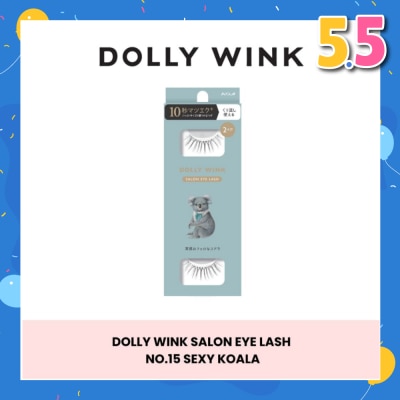 DOLLY WINK Salon Eye Lash No.15 (Suitable For Daily Usage, Reusable) 2s