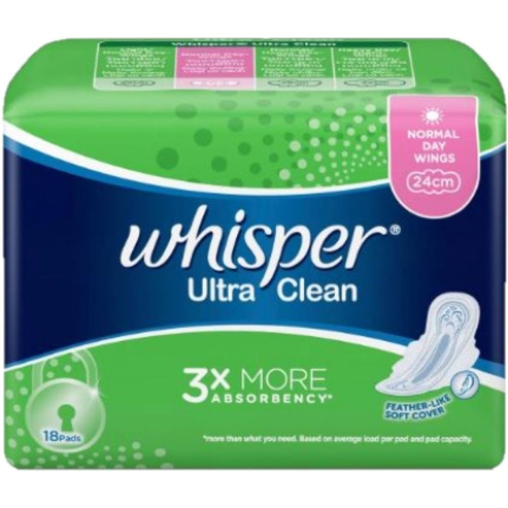 Ultra Clean Sanitary Napkins with Wings for Normal Day 18pads