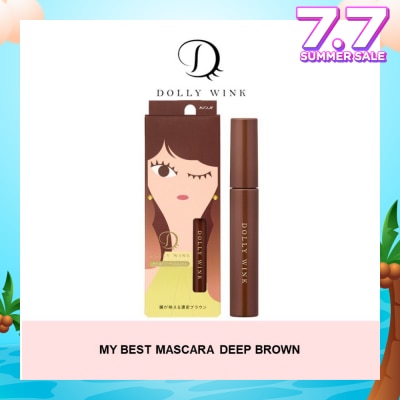DOLLY WINK My Best Mascara Waterproof Colour Mascara (Deep Brown) 1s
