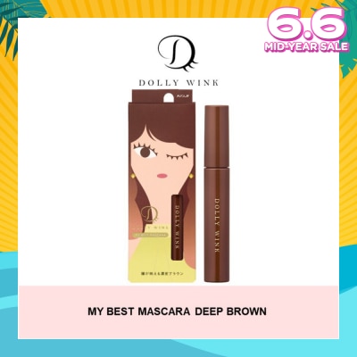 DOLLY WINK My Best Mascara Waterproof Colour Mascara (Deep Brown) 1s