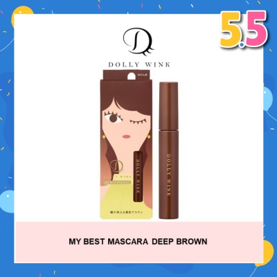 DOLLY WINK My Best Mascara Waterproof Colour Mascara (Deep Brown) 1s