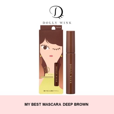 DOLLY WINK My Best Mascara Waterproof Colour Mascara (Deep Brown) 1s