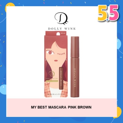 DOLLY WINK My Best Mascara Waterproof Colour Mascara (Pink Brown) 1s