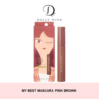 DOLLY WINK My Best Mascara Waterproof Colour Mascara (Pink Brown) 1s