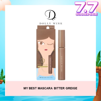 DOLLY WINK My Best Mascara Waterproof Colour Mascara Bitter Greige 1s (Expiry: Feb`2026)